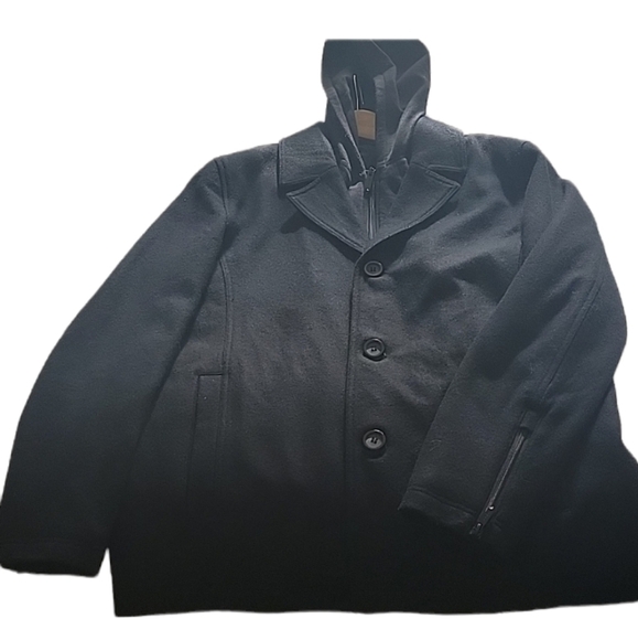 Black Rivet Mens Hooded Jacket - Picture 1 of 15